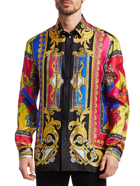 silk versace shirts|Versace silk shirt sale.